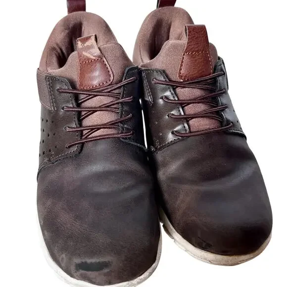 Uniform Slip On Brown Sneakers Boys 4.5 Deer Stags Betts Jr NoSoxβ Shoes School - Picture 8 of 8